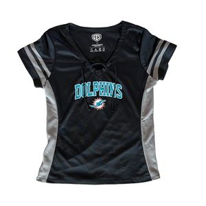 Miami Dolphins jersey tie front T shirt Large